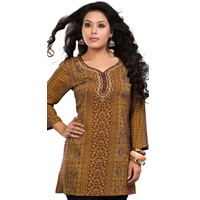 Marvelous Yellow Coloured Crepe Silk Printed Kurti