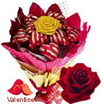 Delicious 12 Pcs Heart Shaped Chocolates Bouquet