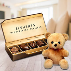 Sending Elements Chocolates from ITC with Teddy