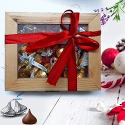 Deliver Hersheys Kisses Wooden Gift Box