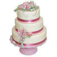 Graceful Three-Tier Wedding Cake