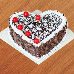 Online Heart-Shaped Black Forest Cake