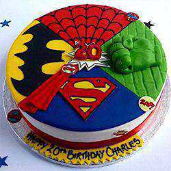 Tempting Kids Special Super Hero Egg-less Cake