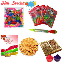 Enjoy Holi with Enthusiasm and Gaiety Gift Hamper