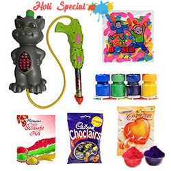 Holi Sprays with Colour and Chocolates Hamper