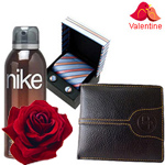 Superb Combo of Gents Accessories with 1 Golden Rose