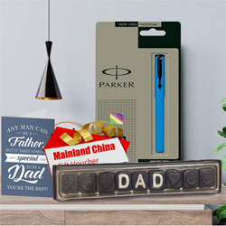 DAD Homemade Chocolate with Dinner Voucher from Mainland China & a Parkar Pen