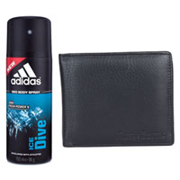 Online Longhorns Leather Wallet and Addidas Deo