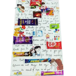 Awesome Choco Message Card Full of Mixed Chocolates