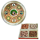 Buy Subh Labh Stainless Steel Thali with Assorted Dry Fruits