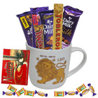 Divine Collection of Chocolates with Leo Zodiac Sign Printed Mug