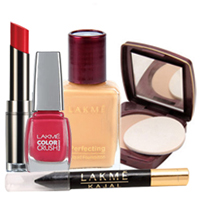 Compact, Nail Polish, Lipstick, Foundation and Kajal From Lakme