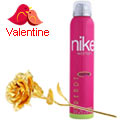 Trendy Deo from Nike for Women with 1 Golden Rose
