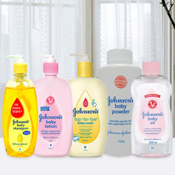 Johnson and Johnson-Baby Shampoo 475 ml, Baby Oil - 500 ml, Baby Top-to-Toe Wash 500 ml, Baby Powder - 700 gms, BABY LOTION 500ml