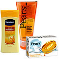 Attention-Getting Vaseline and Pears Products for Skin Care