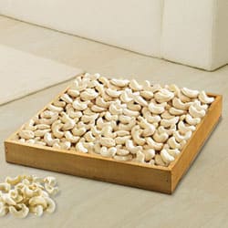 Sending Cashews in Wooden Tray