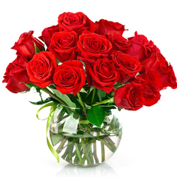 Attention-Getting Red Roses Explosion in a Vase