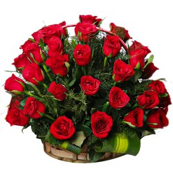 Delightful 24 Archangelic Red Roses Arrangement