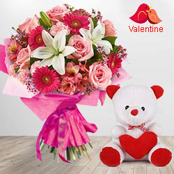Bouquet with Teddy