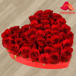 101 Exclusive Dutch Red Roses in Heart Shaped Arrangement