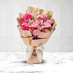 Silky-Smooth Love with Care Mixed Seasonal Flower Bouquet