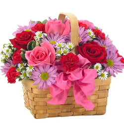 Pretty Basket of Exquisite Flowers with Isle Of Style