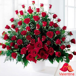 101/201/501/1001 Dutch Red Roses Arrangement