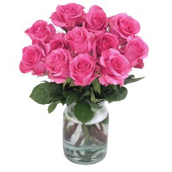 Fashionable Arrangement of Roses in a Vase