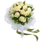 Zesty Collection of White Roses Bunch