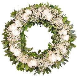 Rich Fresh Start Carnations Wreath