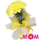 Joyful Display of Yellow Coloured Carnations