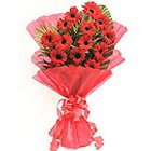 Impressive Red Coloured Gerbera Bundle