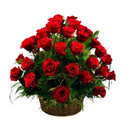 Graceful Roses Bloom Basket