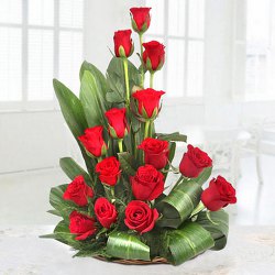 Unique Premium Arrangement of Red Coloured Roses