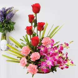 Royalty Selection Premium Arrangement of Mixed Flowers