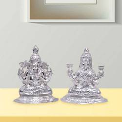Silver Laxmi Ganesha