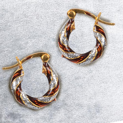 Buy Gold Toned Metal Looped Earrings Set