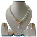 Elegant White Double Line Beautifully Designed Pearl Set for New-Age Women
