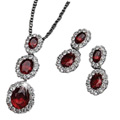 Ornate Pendant with Earrings from Avon