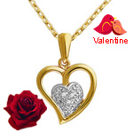 Classic Heart Shaped Golden Pendant