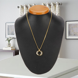 Filled-with-Feelings Stone-Primed Pendant with Chain