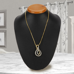 Tantalizing Ayla Double Knot Pendant with Chain