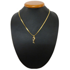 Outstandingly Designed Gold Plated Necklace with Twirling Lights Pendant