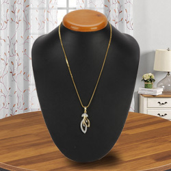 Extremely Delicate Gold Plated Necklace with Tranquil Leaf Pendant