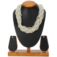 Sensational Avon Necklace and Earrings Set with Pearl Plaiting