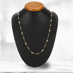 Marvelous Pearl and Gold Plated Necklace from Avon