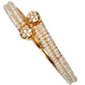 Stylish Pearl Bangles (2 Rows)