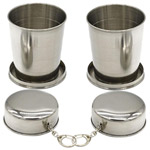 Cartable Set of Stainless Steel Folding Glasses