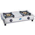GLEN two burner stainless steel cooktop
