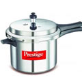 Prestige Deluxe + Induction Base Aluminium 5 Ltrs Pressure cooker